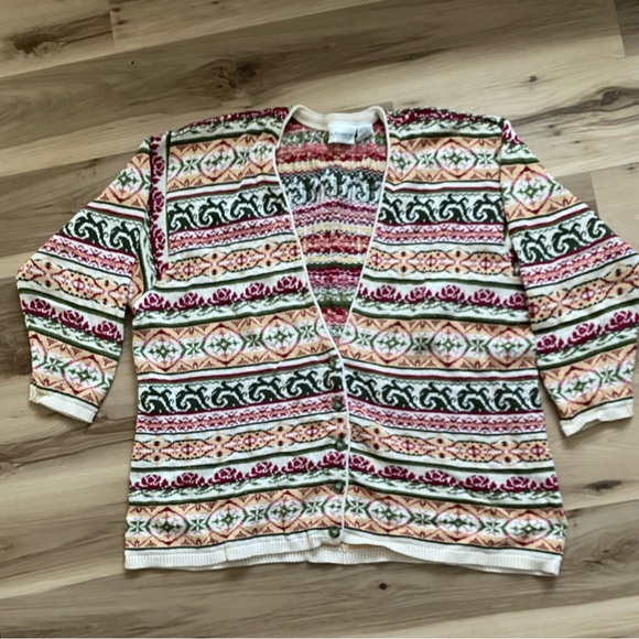 elisabeth liz Claiborne Sweaters - Elisabeth Liz Claiborne Women's Sweater Vintage Fair Isle Grandma Size 3x